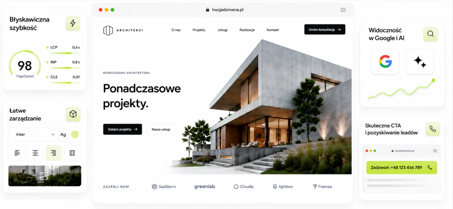 Szybka, bezpieczna i widoczna w Google strona internetowa od WebLegend